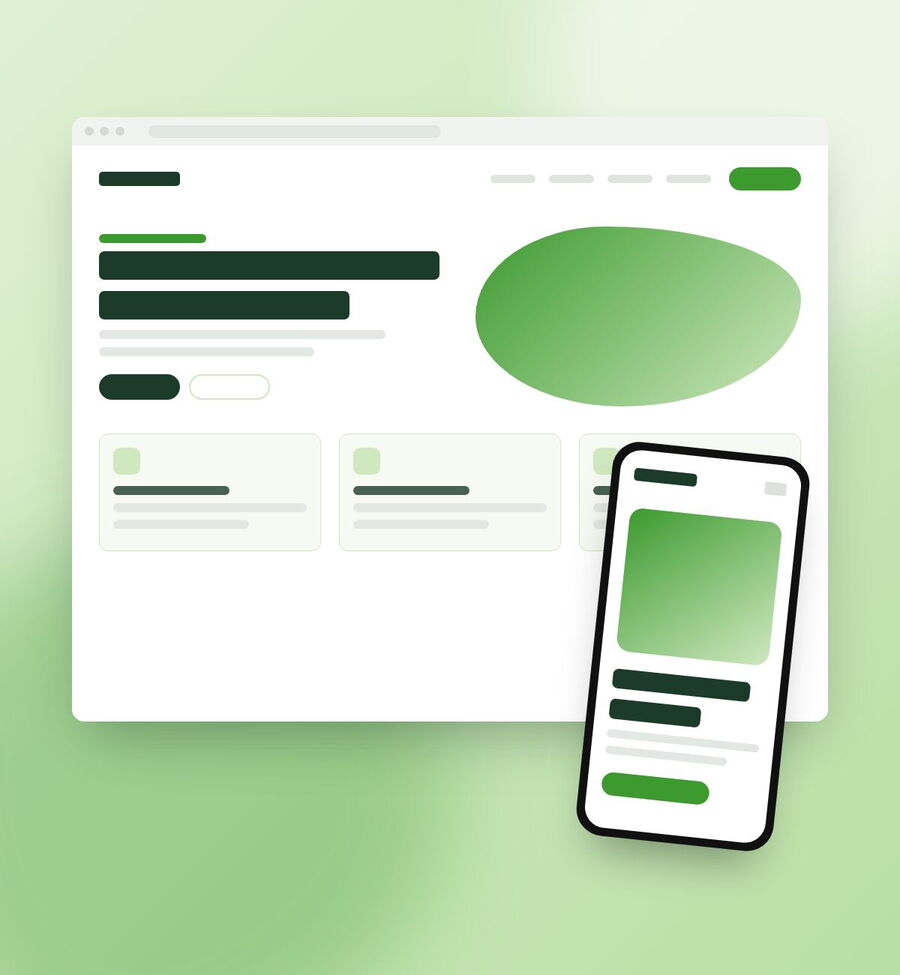 Creuva Contao Theme – Startseite auf Laptop und Smartphone